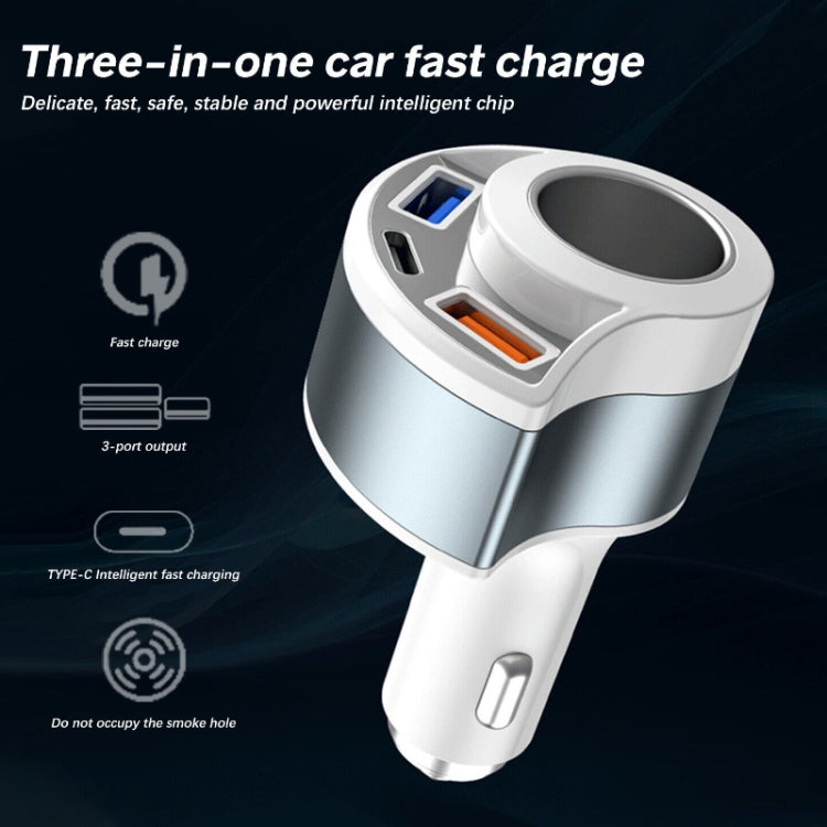 5V3A Accendisigari PD Caricabatteria da auto multifunzionale a ricarica super veloce, 5V 3A Black, 5V 3A White