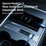Per Tesla Model 3/Y Car T09 Console centrale Docking station hub USB 27W 3 in 1, T09