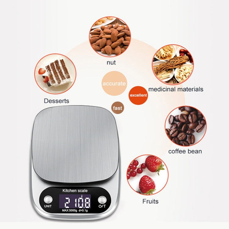 Piccola bilancia elettronica multifunzionale da cucina ad alta precisione Bilancia per alimenti con display digitale LCD, 3kg/ 0.1g, 5kg/ 0.1g, 10kg/ 1g
