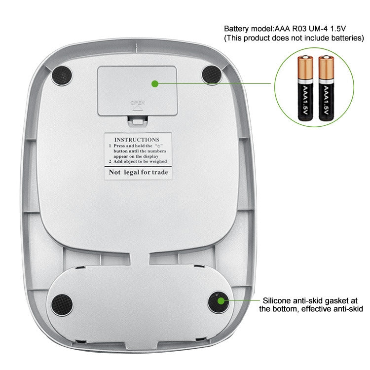 Piccola bilancia elettronica multifunzionale da cucina ad alta precisione Bilancia per alimenti con display digitale LCD, 3kg/ 0.1g, 5kg/ 0.1g, 10kg/ 1g