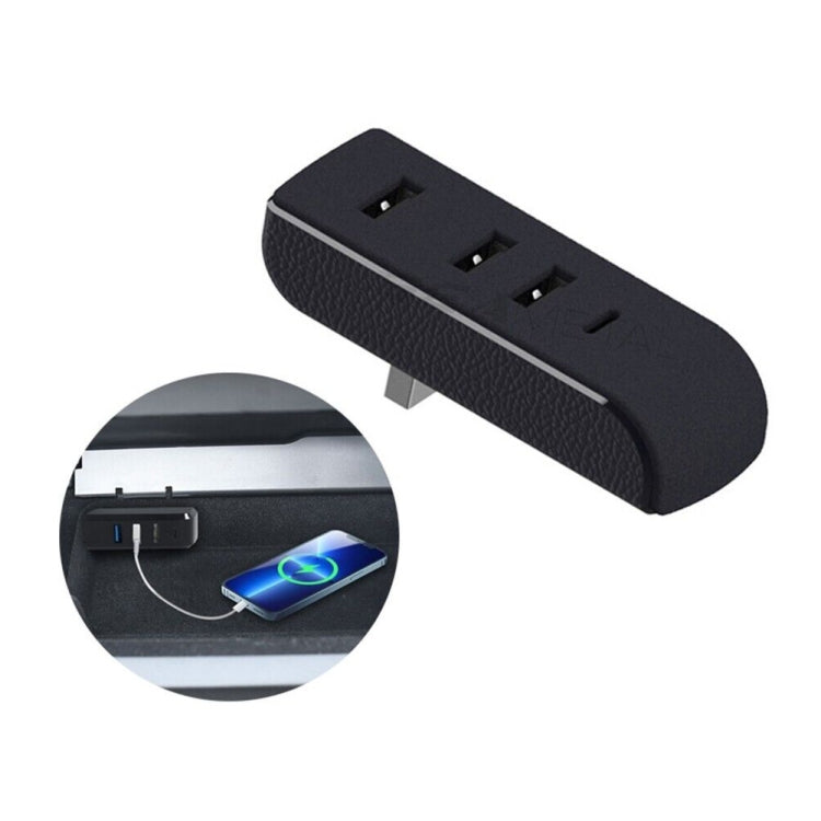 Per Tesla Model 3/Y Car AH37 3 USB + 1 docking station per hub con porta di tipo C/USB-C, AH37