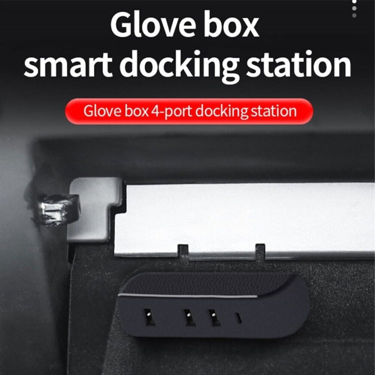 Per Tesla Model 3/Y Car AH37 3 USB + 1 docking station per hub con porta di tipo C/USB-C, AH37