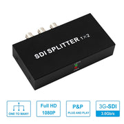 Amplificatore di distribuzione 1 ingresso 2 uscite SD-SDI / HD-SDI / 3G-SDI Splitter SDI video, 1 In 2 Out