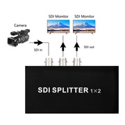 Amplificatore di distribuzione 1 ingresso 2 uscite SD-SDI / HD-SDI / 3G-SDI Splitter SDI video, 1 In 2 Out