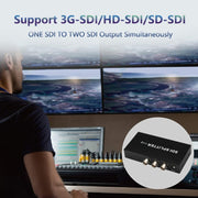 Amplificatore di distribuzione 1 ingresso 2 uscite SD-SDI / HD-SDI / 3G-SDI Splitter SDI video, 1 In 2 Out