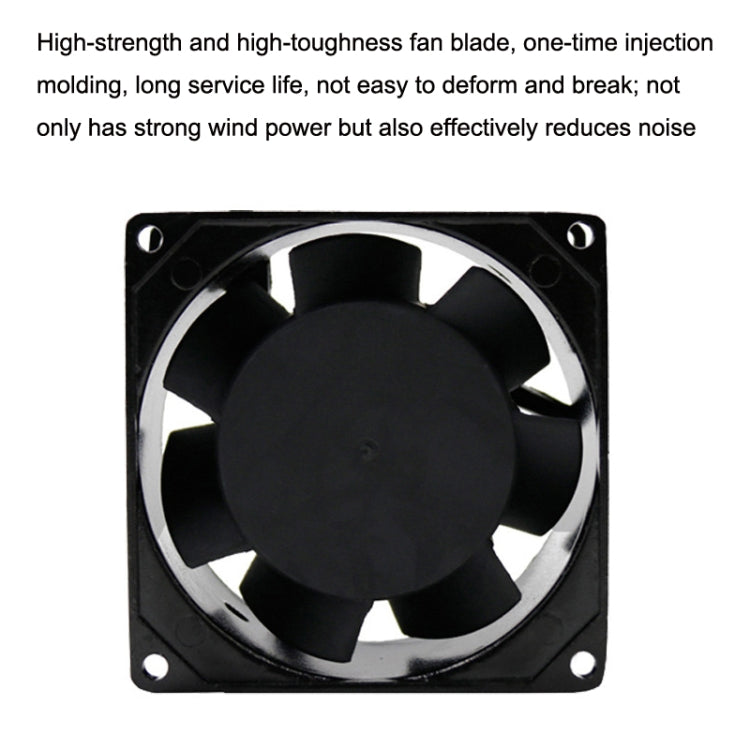 Ventola di raffreddamento per armadio silenzioso da 8 cm, SMUOM SF8025AT 220V Oil Bearing, SMUOM SF8025AT 220V Double Ball Bearing, SMUOM SF8025AT 110V Oil Bearing, SMUOM SF8025AT 110V Double Ball Bearing
