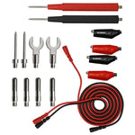 Set 16 in 1 linee test per multimetro 4 mm con clip isolata