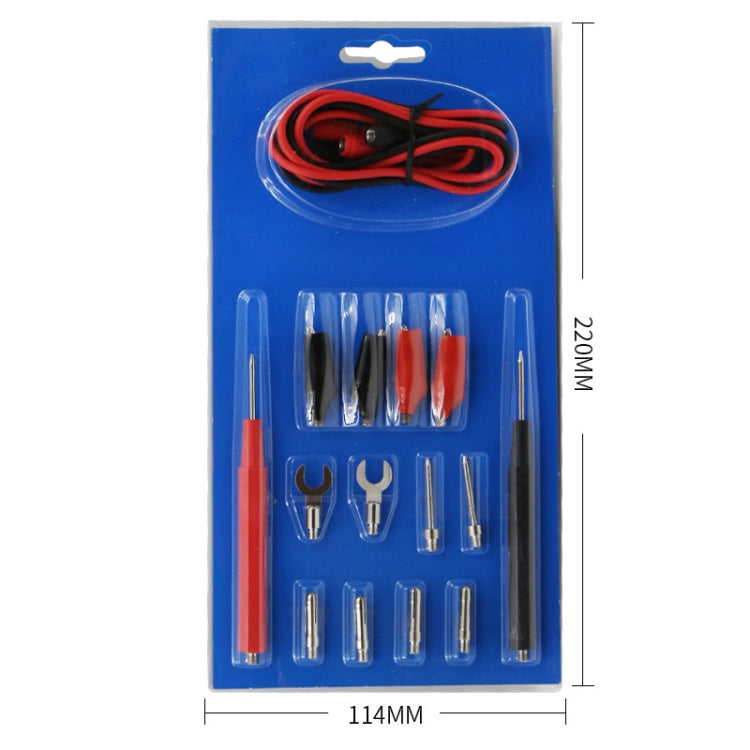 Set 16 in 1 linee test per multimetro 4 mm con clip isolata