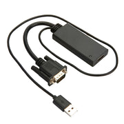 HD55Y Cavo adattatore da VGA a HDMI Convertitore da VGA+USB a HD 1080P con alimentatore, VGA+USB To HDMI