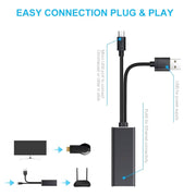 Adattatore Ethernet da RJ45 Micro USB a 100M Guarda video fisso, Micro USB