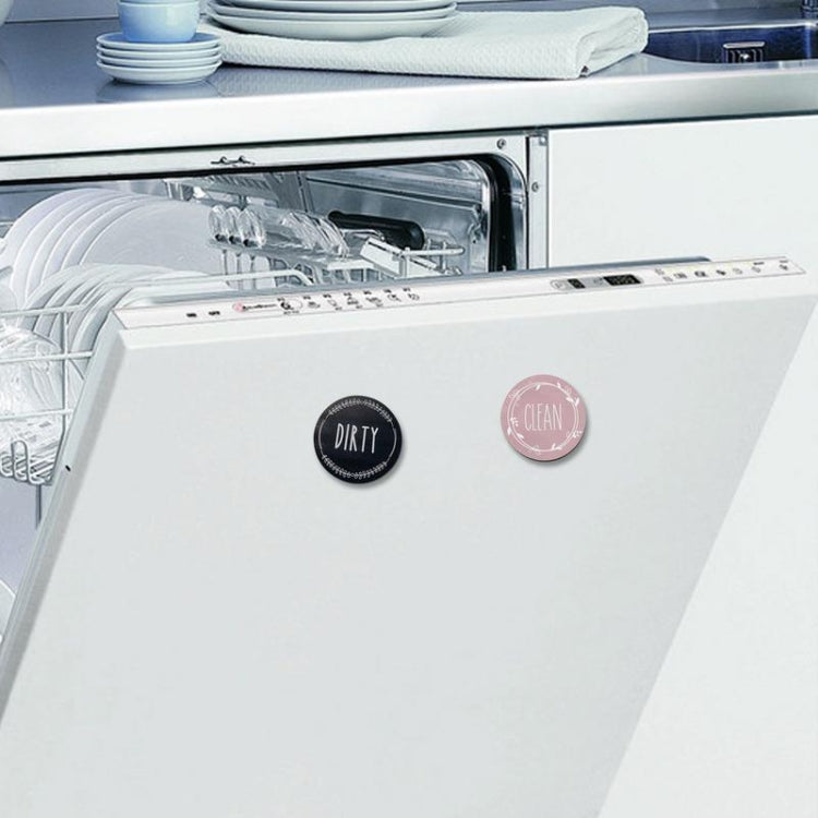 Magnete rotondo per lavastoviglie da 2 pezzi, segno pulito e sporco, copertura magnetica per lavastoviglie a doppia faccia