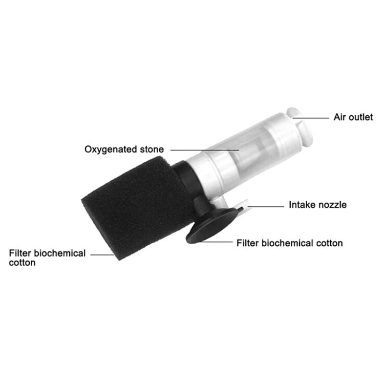 Ossigenatore pneumatico per filtro pneumatico per acquario per acquario piccolo, MB-201