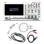 FNIRSI 2 in 1 Oscilloscopio digitale a banda larga 100M a doppio canale Generatore di segnale di campionamento 1GS, spina americana, 1014D, 1014D +P4100 Probe
