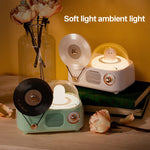Giradischi Bluetooth Retrò con Aromaterapia e Luce Ambientale