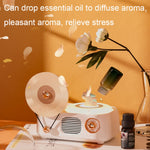 Giradischi Bluetooth Retrò con Aromaterapia e Luce Ambientale