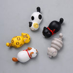Simpatico cartone animato Cat 3D Magnete per frigorifero Materiale della cassa del telefono cellulare, Black Scarf Cat, Money Pattern Cat, 3 -color Cat, White Scarf Cat, Gray Striped Cat