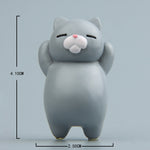 Magnete per frigorifero con gatto dei cartoni animati Ornamento in resina, With Magnetic Sticker, Without Magnetic Sticker