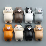 Magnete per frigorifero con gatto dei cartoni animati Ornamento in resina, With Magnetic Sticker, Without Magnetic Sticker