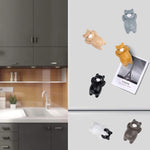 Magnete per frigorifero con gatto dei cartoni animati Ornamento in resina, With Magnetic Sticker, Without Magnetic Sticker