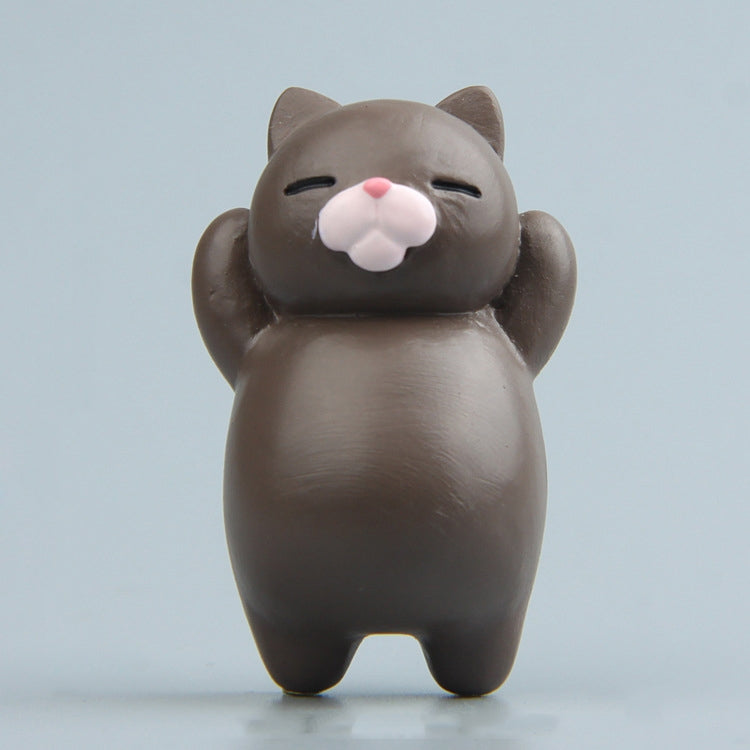 Magnete per frigorifero con gatto dei cartoni animati Ornamento in resina, With Magnetic Sticker, Without Magnetic Sticker