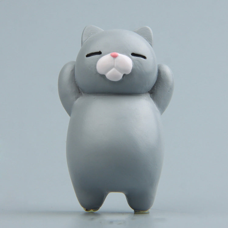 Magnete per frigorifero con gatto dei cartoni animati Ornamento in resina, With Magnetic Sticker, Without Magnetic Sticker