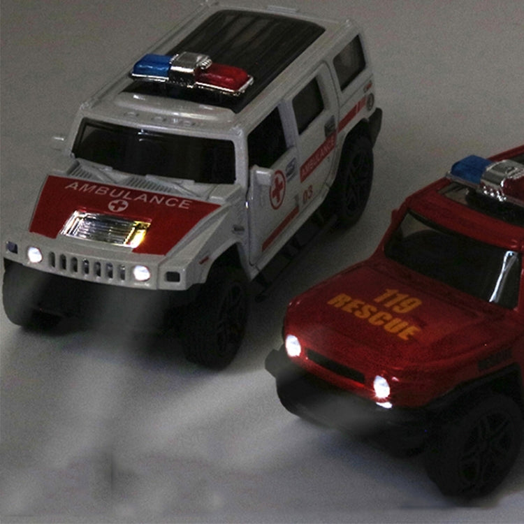 1:36 Giocattolo per auto modello di ambulanza per auto della polizia fuoristrada con suoni e luci, Police Car, Ambulance Car, fire truck, Army
