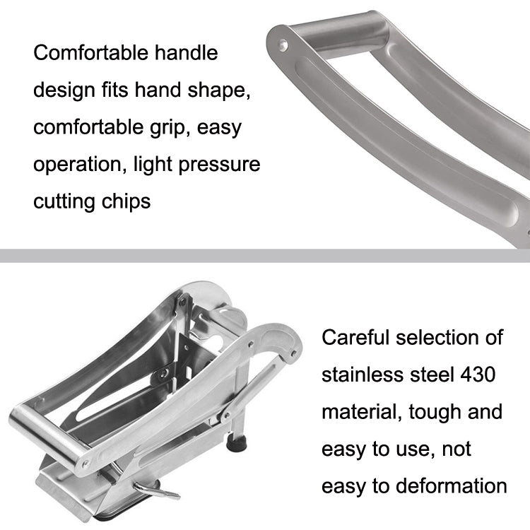 JD-052 Patatine fritte in acciaio inossidabile Tagliate le patatine fritte manuali multifunzionali, Potato Cutter 4, Potato Cutter 5