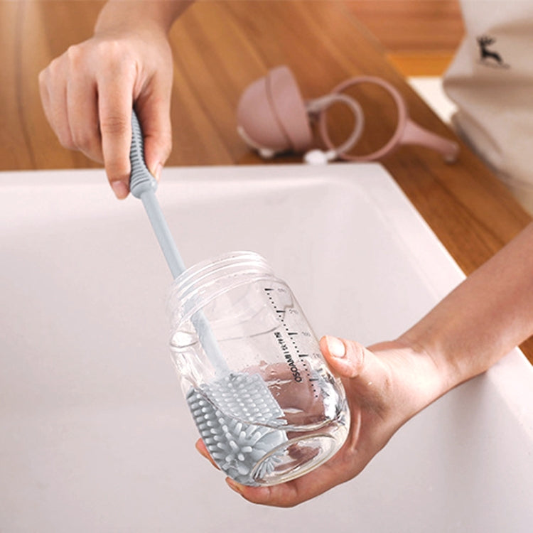 Spazzola per vetro per bottiglia in silicone per uso domestico Spazzola per thermos da cucina, Short, Long