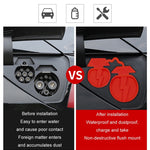 Per Tesla Model3/Y 2 pezzi Copertura impermeabile antipolvere in silicone per porta di ricarica, Split Black, Split Red, Split Blue, Conjoined Black, Conjoined Red, Conjoined Blue, EU Standard Black