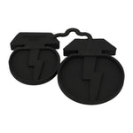 Per Tesla Model3/Y 2 pezzi Copertura impermeabile antipolvere in silicone per porta di ricarica, Split Black, Split Red, Split Blue, Conjoined Black, Conjoined Red, Conjoined Blue, EU Standard Black