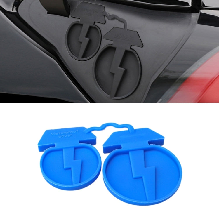 Per Tesla Model3/Y 2 pezzi Copertura impermeabile antipolvere in silicone per porta di ricarica, Split Black, Split Red, Split Blue, Conjoined Black, Conjoined Red, Conjoined Blue, EU Standard Black