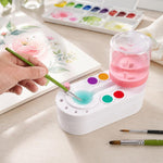 Strumento per la pulizia dei pennelli per pittura a olio di seconda generazione con rondella per penna per vernice per contenitore dell'acqua, GEN 2 Green, GEN 2 Pink