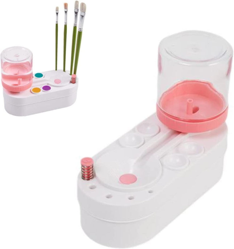 Strumento per la pulizia dei pennelli per pittura a olio di seconda generazione con rondella per penna per vernice per contenitore dell'acqua, GEN 2 Green, GEN 2 Pink