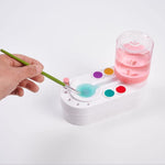 Strumento per la pulizia dei pennelli per pittura a olio di seconda generazione con rondella per penna per vernice per contenitore dell'acqua, GEN 2 Green, GEN 2 Pink