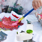 Strumento per la pulizia dei pennelli per pittura a olio di seconda generazione con rondella per penna per vernice per contenitore dell'acqua, GEN 2 Green, GEN 2 Pink