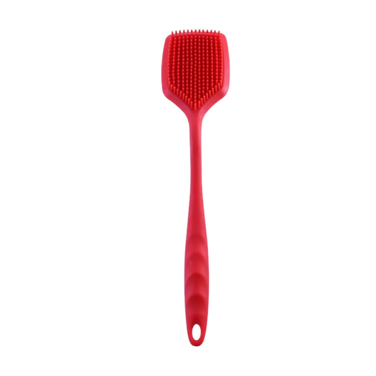 ZYA-251 Spazzola per la pulizia della pentola integrata in silicone Spazzola per la pulizia della cucina domestica Spazzola per lavare i piatti, Red