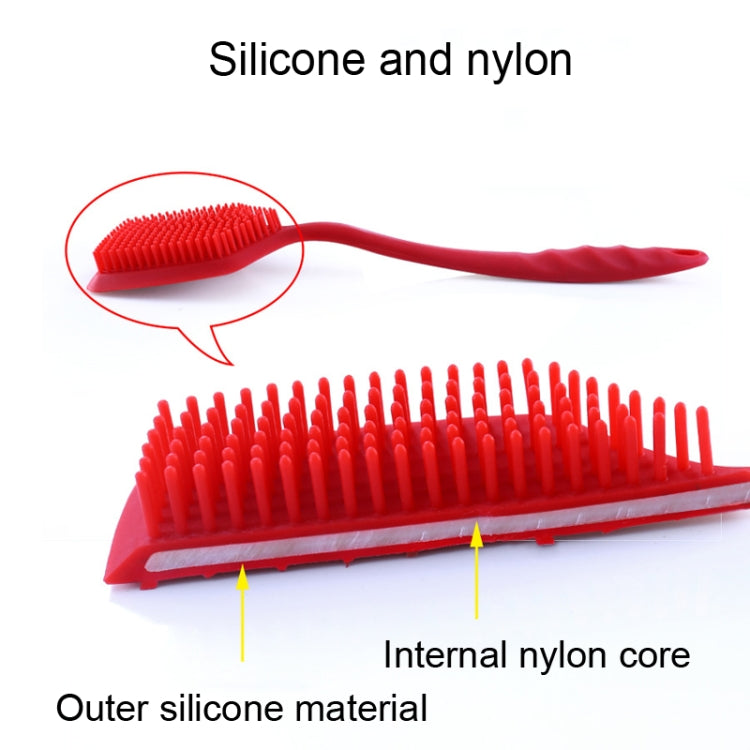 ZYA-251 Spazzola per la pulizia della pentola integrata in silicone Spazzola per la pulizia della cucina domestica Spazzola per lavare i piatti, Red