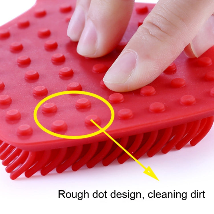 ZYA-251 Spazzola per la pulizia della pentola integrata in silicone Spazzola per la pulizia della cucina domestica Spazzola per lavare i piatti, Red