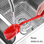 ZYA-251 Spazzola per la pulizia della pentola integrata in silicone Spazzola per la pulizia della cucina domestica Spazzola per lavare i piatti, Red