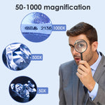 Microscopio digitale HJ1000 50-1000X con display 4,3 pollici