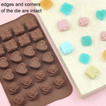 Stampo per cioccolato in silicone da 2 pezzi Stampo per torta di caramelle natalizie in gelatina, stile:, Gift Box, Shell, Star, Heart To Heart