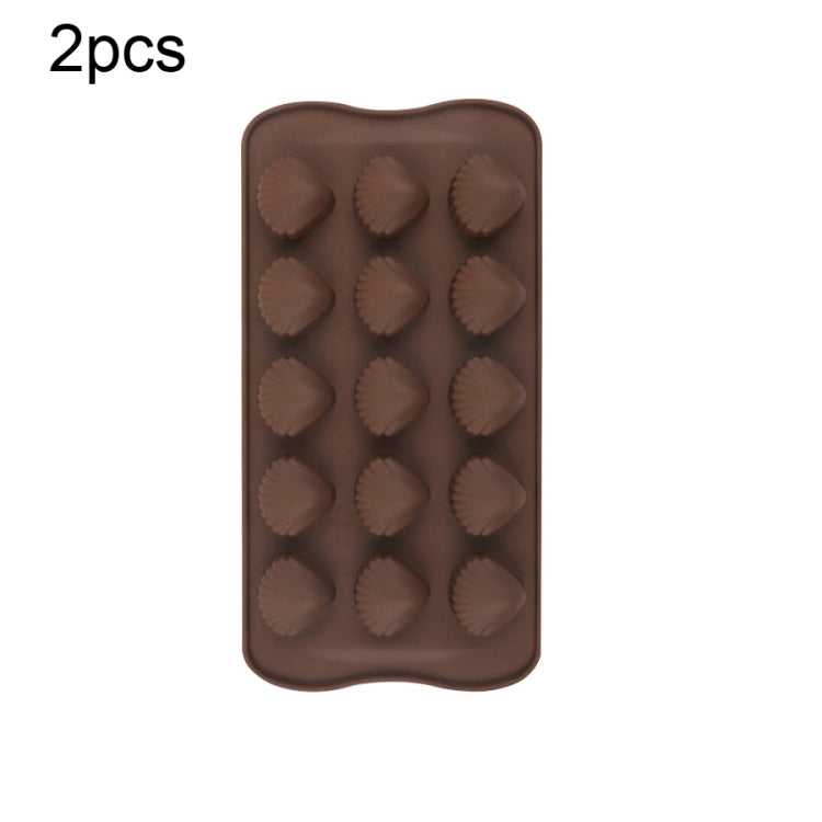 Stampo per cioccolato in silicone da 2 pezzi Stampo per torta di caramelle natalizie in gelatina, stile:, Gift Box, Shell, Star, Heart To Heart