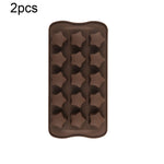 Stampo per cioccolato in silicone da 2 pezzi Stampo per torta di caramelle natalizie in gelatina, stile:, Gift Box, Shell, Star, Heart To Heart
