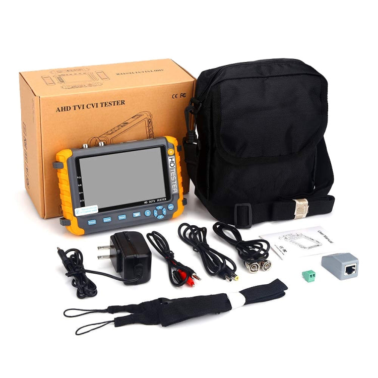 5800ACT-VH Tester di videosorveglianza analogico coassiale AHD / TVI / CVI 8MP Tesoro ingegneristico a grande schermo da 5 pollici, 5 inch (With US Plug Power Adapter)