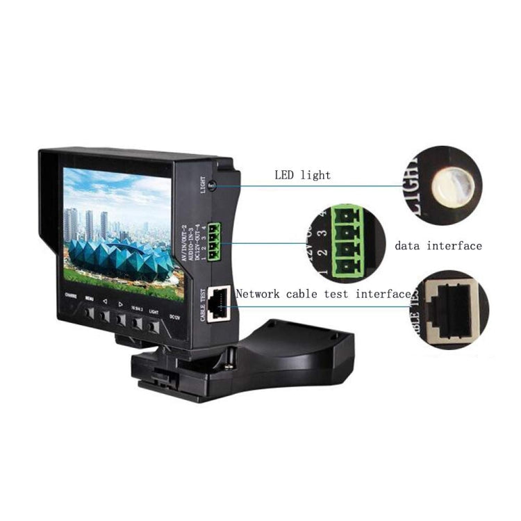 Tester cavi rete con uscita 12V e schermo 4,3 pollici
