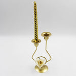 Portacandele a doppia testa in ferro battuto, decorazione per la tavola di nozze, candelabri, Silk, Iron