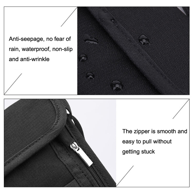 ZD-WM-06 RFID Hanging Neck Bag Passport Bag Anti-scanning Anti-magnetic Messenger ID Bag, ZD-WM-06 Black