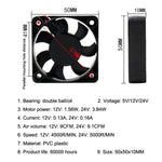 Ventola di raffreddamento CC silenziosa da 5 cm, 3pcs XIN RUI FENG 5V Oil Bearing, 3pcs XIN RUI FENG 12V Oil Bearing, 3pcs XIN RUI FENG 24V Oil Bearing, 3pcs XIN RUI FENG 5V Ball Bearing, 3pcs XIN RUI FENG 12V Ball Bearing                              ...
