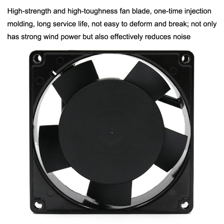 Ventola per la dissipazione del calore dell'armadio con telaio silenzioso da 9 cm, 220V Oil Bearing, 110V Oil Bearing, 220V Double Ball Bearing, 110V Double Ball Bearing