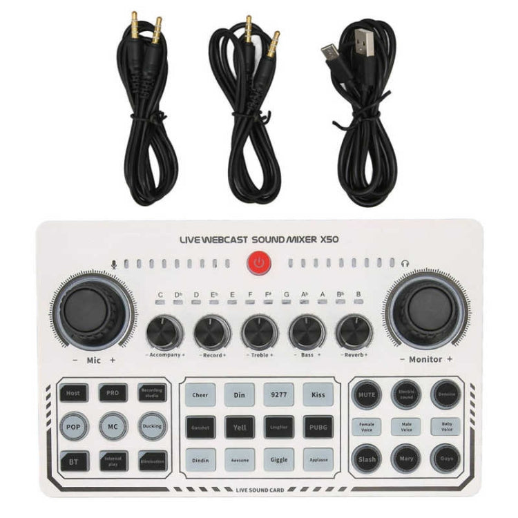 Scheda audio live X50 Bluetooth con LED RGB e porta OTG